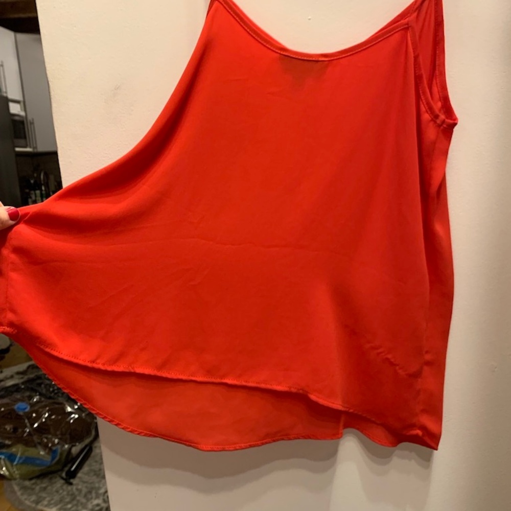 Topshop Basic Red Chiffon Cami Top - image 6